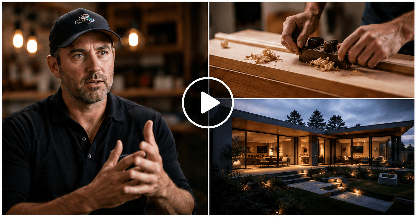 Production frame showing a founder interview and detailed craft work